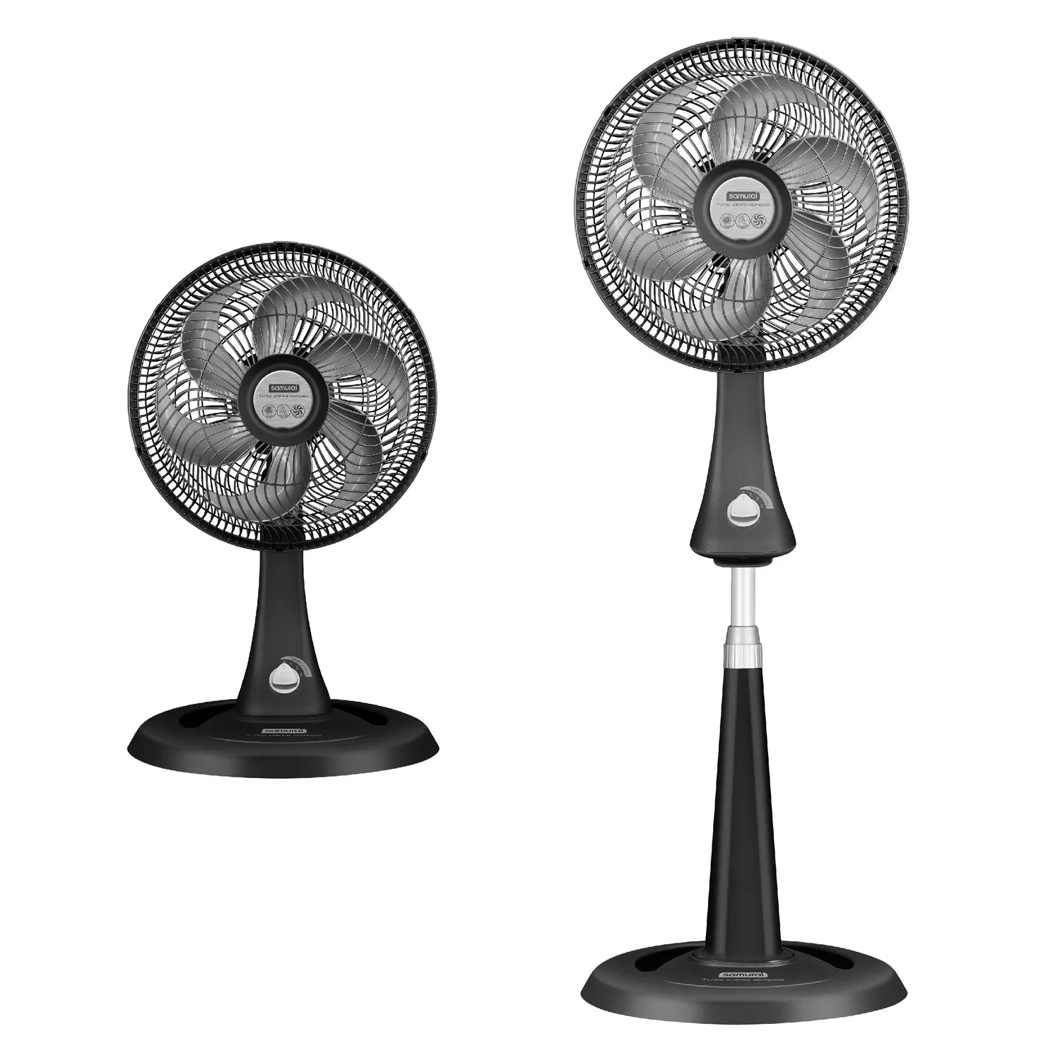 Ventilador SAMURAI Turbo Silence Maxx Compact 2en1 Negro