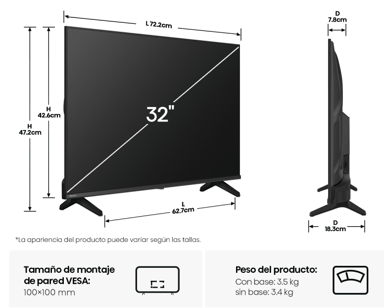 Televisor Hisense HD A4NV 32”