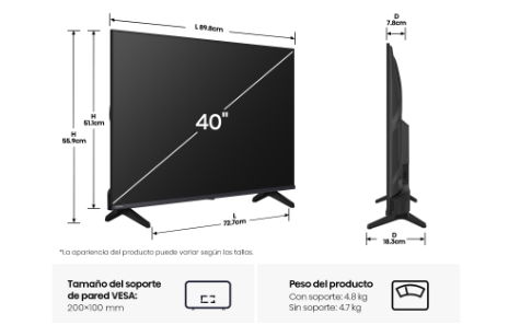 Televisor Hisense FHD A4NV 40”