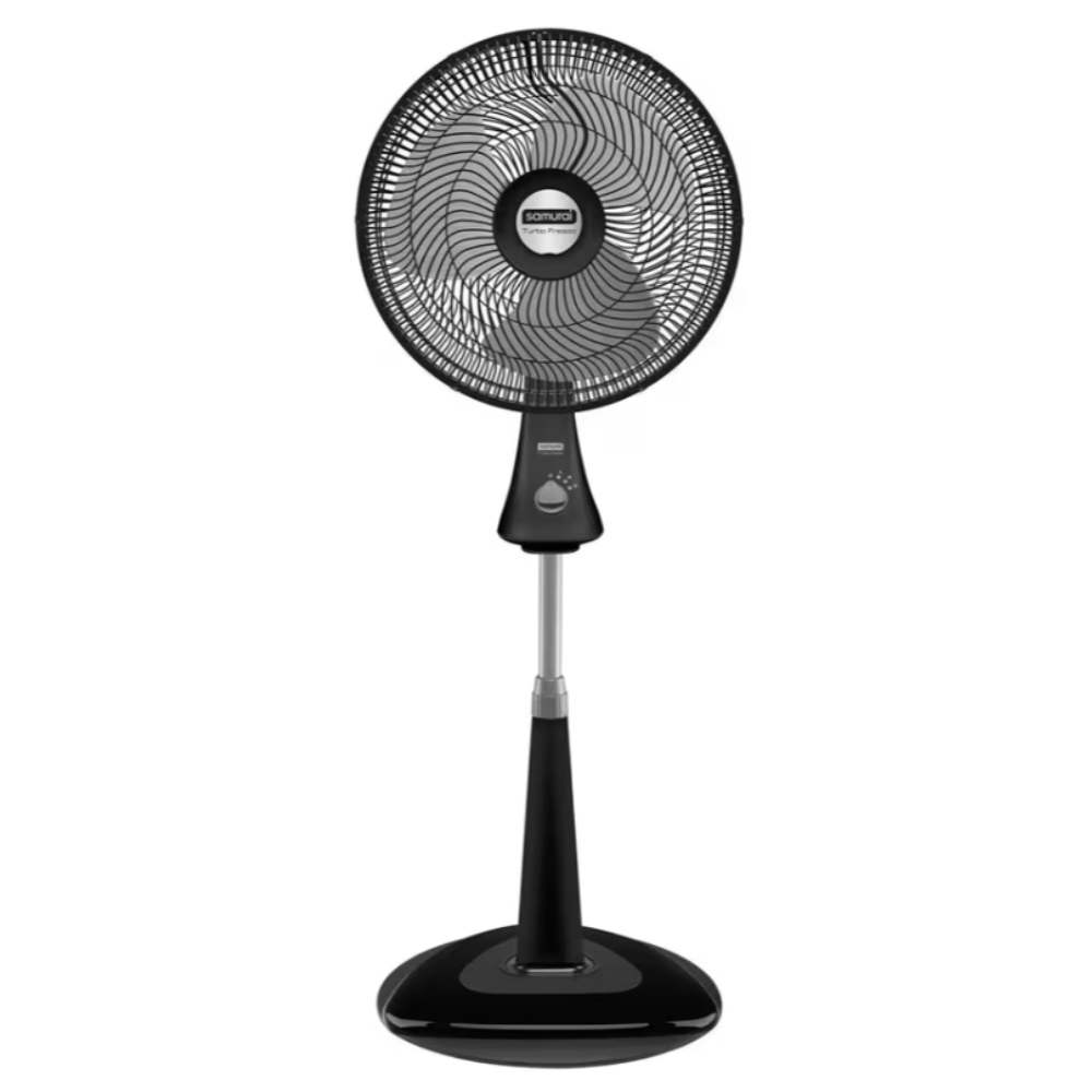 Ventilador Samurai Turbo Fresco Pedestal Negro