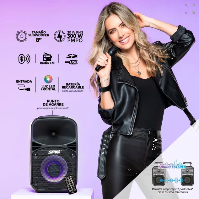 Parlante KALLEY K-SPK30BL2 Negro